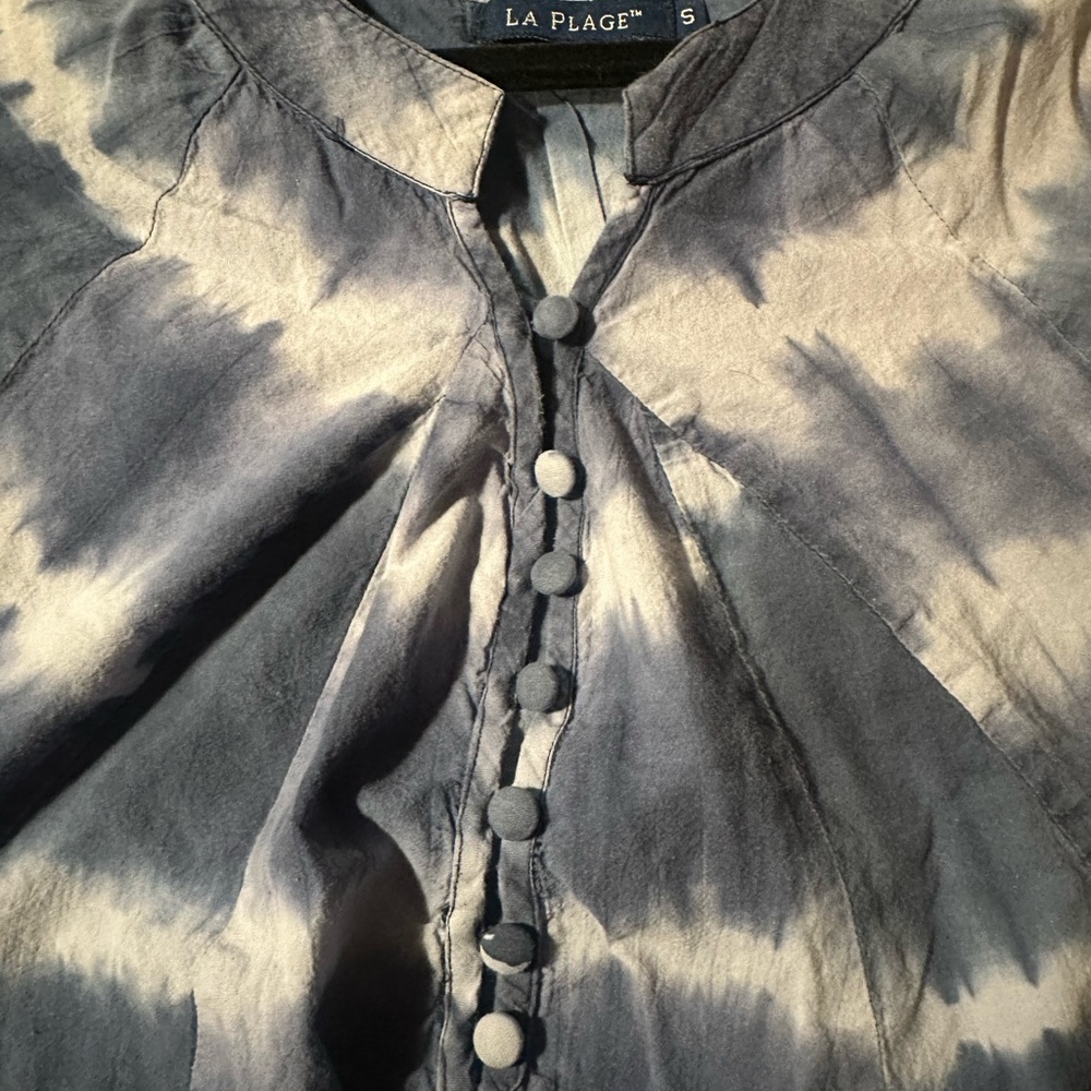 La Plage Tie-Dye Button-Up Dress